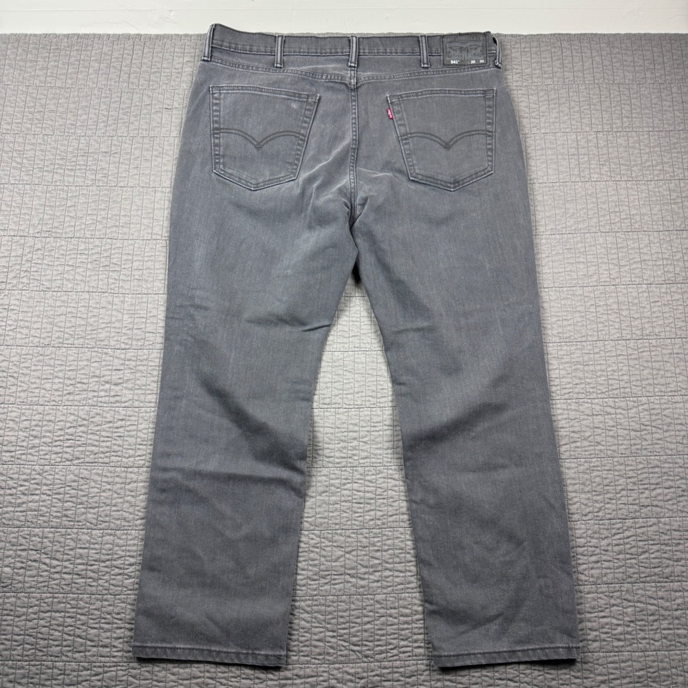 Levis 541 Athletic Taper Grey Jeans Mens 38x30 (38x29) Stretch Denim Pants - Picture 5 of 13